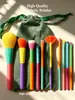 Set de 10 brochas de maquillaje Rainbow color brocha de maquillaje 10 set brocha suelta brocha para sombra de ojos juego completo de herramientas de maquillaje