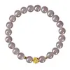 Pulsera de Loto Morado Ahumado Más Vendida para Mujer con Colgante de Flor de Durazno y Loto Nuevo Chino Pulsera de Imitación de Jade Hetian para Estudiantes