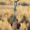 Campanilla de Viento Natural de Cáscara de Fruta Llavero Tejido a Mano Colgante para Teléfono Mochila Artística Adorno de Campanilla Pequeña Linda Personalizado