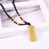 Colgante de Aleación Color Goteo de Aceite Templo del Buda Amitabha Regalo de Unión Chapado en Oro Namo Amitabha Buda Collar Largo