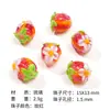 Hanyuyuan Vidrio Soplado Cuentas de Fresa Hechas a Mano Cuentas DIY Accesorios para Joyería Pulsera Collar Materiales de Cuentas Sueltas