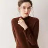 Suéter de Punto Base Elegante y Adelgazante de Cachemir 100% Puro de Alta Gama para Mujer, Ideal para Viajar, Disponible para Venta al por Mayor