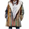 Estilo europeo y americano transfronterizo Amazon nuevo abrigo trench para mujer invierno engrosado estampado copo de nieve 3D botón abrigo con capucha