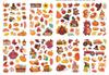 CM2307020 Dibujos animados para niños Lindo dibujo animado Animal de Acción de Gracias Rompecabezas interactivo para padres e hijos Pegatinas faciales DIY