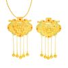 Loja de ouro com forte retenção de cor ouro acessórios diy filigranados embutidos disco imperador dragão e fênix borla fecho de bolsa pingente feminino