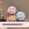 Pinza para el pelo de peluche para niñas con gafas rosas, azules y amarillas y sombrero de paja, pinza lateral de muñeca 3D para mechones sueltos, lindo accesorio para el cabello