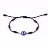 Pulseira Tecida à Mão com Banho de Ouro 18K Olho Grego Azul Tira Ajustável Amazon Cross-Border Atacado em Estoque
