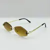 Gafas de sol sin montura de diamante europeas y americanas para mujer, nuevas, hot girl, de alto sentido, moda, personalidad, gafas de sol, transfronterizas