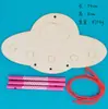 Carillón de viento de madera para jardín de infantes, creativo, para colorear, grafiti, para niños, bricolaje, hecho a mano, material de carillón de viento de conejo, accesorios, bolsa