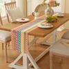 Suministro Transfronterizo de Mesa de Comedor de Estilo Nórdico Simple con Combinación de Colores, Mantel Largo con Borlas, Mesa de Centro, Aparador Lateral, Cubre Toalla Decorativo, Fabricante Mayorista
