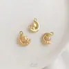 Colgante de Gato de la Suerte Chapado en Oro de 14K Ciervo Astronauta Luna Encanto Pulsera DIY Joyería Colgante