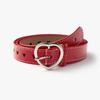 Cinturón Creativo Hebilla de Melocotón Estilo Coreano Moda para Mujer Agujero de Amor Hueco Simple Decorativo Cinturón para Jeans Mujer