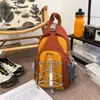 Serie Bloques de Color Bolso de Pecho Mochila de Doble Uso Nicho para Hombro o Cruzado Parejas Viajes al Aire Libre Mochila de Montañismo