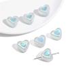 Cuentas de amor con forma de corazón de melocotón, de doble cara, con forma de gota de aceite y destellos nocturnos chapados en acrílico, hechas a mano, accesorios de joyería DIY al por mayor