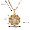 Colar Criativo Giratório de Trevo de Quatro Folhas para Mulheres Cheio de Diamantes, Corrente de Clavícula de Alto Nível Ins Zircônia Pingente Simples Elegante