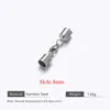 Pulseira de Corda de Couro Banhada a Ouro de Aço Inoxidável Fecho para Extremidade de Colar Design Simples de Fivela Conector de Joias DIY Acessórios