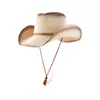 Nuevo sombrero de paja de estilo étnico para mujer de verano, sombrero de paja plegable para el sol, sombrero de playa para exteriores con protección solar para mujer