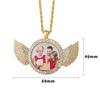 Collar de Transferencia de Calor de Amazon Alas de Ángel Joyería Collar Comercio Exterior Nuevo Corazón de Durazno Cruz Collar de Diamantes