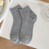 Calcetines Grises para Mujer Verano Delgados Calcetines Cortos Ins Moda Calcetines de Algodón Estilo Japonés Estilo Ballet Estilo Miu Malla Transpirable Calcetines de Tubo Medio