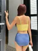Traje de Baño Dividido Nuevo 2025 de Cintura Alta para Mujer para Cubrir el Vientre y Aspecto Adelgazante para Vacaciones en la Playa Traje de Baño de Aguas Termales para Mujer [Envío Directo]