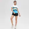 Camisetas Deportivas de Verano para Mujer, Cuello Redondo, Manga Corta, para Fitness y Running, Transpirables, Adelgazantes, Ropa de Fitness