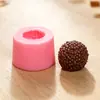 Forma de Bolo Redonda com Pontos Esférica de Silicone Molde DIY Artesanal para Chocolate Fondant Decoração