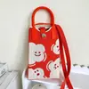 Nuevo Monedero de la Suerte y la Fortuna Linda Bolsa para Teléfono Móvil Nuevo Perro Gato Popular Bolso de Mano Hombro Estudiante Cruzado