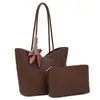 Set de Bolsas Tote de Cuero PU 2 en 1 para Mujer con Bufanda de Piedra de Galgo y Neceser Interior, Bolso de Hombro de Gran Capacidad con Textura de Lichi para el Trabajo, Viajes y Uso Diario