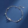 Pulseira S925 Prata de Lei Sansheng III Feminina Nicho Moda Exquisita 2024 Nova Celebridade da Internet Joia de Luxo Leve