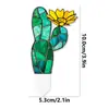 Decoração de Pendurar Tyu641-684 Inserção de Flor em Vaso e Planta Verde em Acrílico, Decoração de Planta em Vaso, Planta de Vitral