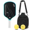 Raquete de Pickleball de Fibra de Carbono T700 Toray Textura de Tecido de Grafite Fosca 16mm de Espessura Competição Fibra de Carbono
