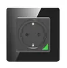 Enchufe de pared inteligente WiFi de 16A para el hogar, 2 orificios, estilo alemán 86, con temporizador, graffiti, enchufe inteligente inalámbrico estándar europeo TUYA