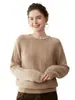 Suéter de Cachemira para Bebé para Mujer, Otoño e Invierno, Espesor Grosor, Cuello Redondo, Calado, Moda, Cálido, Camiseta Base de Punto
