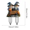Decoración de Halloween Transfronteriza Bruja Clásica Calabaza Linterna Enano Acrílico Plano 2D Decoración de Jardín Exterior Enchufe