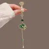 Novo Broche Ornamento Tradicional Qipao com Borla Estilo Chinês com Design de Orquídea, Pingente de Lapela para Roupa Hanfu, Broche Flor de Peito, Acessório de Broche