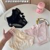 Nuevas Braguitas Sexy con Lazo Grande Estilo Francés para Mujer, Verano Delgadas Malla de Deseo Puro Encaje Cintura Media