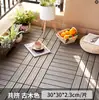 Piso de Madera Plástica Terraza Jardín Autocolocable Exterior Autoensamblable Balcón Patio Renovación Impermeable Anticorrosivo Piso sin Mantenimiento