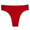 Tanga sin costuras para mujer talla grande ropa interior deportiva color liso tiro medio sexy t-back Pantalones T de chica europea y americana