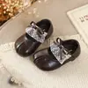 Colección Otoño 2026: Zapatos de Princesa con Lazo de Moda para Bebés Niñas, Zapatos de Cuero Suave Estilo Coreano de Princesa, Zapatos de Cuero con Encaje para Niños