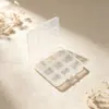 Caja de Almacenamiento de 9 Compartimentos con Tapa, Caja de Plástico Transparente, Caja de Medicina Portátil, Caja de Exhibición de Joyería, Caja de Exhibición Cultural y Creativa