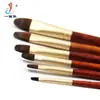 Fabricante Yihuale Pincel de Pelo de Lobo con Forma de Avellana Hecho a Medida Pincel de Fila para Pintar Hecho a Medida Pincel de Pelo de Lobo para Pintura Gouache Acuarela Óleo