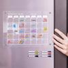 TYU368 acrílico magnético planificador semanal pizarra de notas borrable transparente tablero para escribir mensajes memo tablero de visualización de avisos