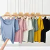 Conjunto de Camisola de Modal sin Mangas Holgada y Shorts de Pijama para el Hogar para Mujer, Ropa de Dormir de Verano que se Puede Usar Afuera para Prevenir la Exposición