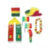 Suprimentos para Torcedores da Copa Africana de 2027 Cachecol de Futebol Bandeira do Senegal Conjunto de Torcida Pulseira de Silicone Mão que Bate Bastão de Bater Palmas