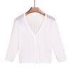 Top Corto Hueco de Verano 2026 en Stock para Mujer Cuello en V Cardigan Tejido Europeo y Americano Chaqueta Camisa Protector Solar para Aire Acondicionado