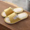 Celebridad de Internet Pequeño Dinosaurio Pantuflas de Lino para Mujer Primavera y Verano Pareja Lindas Sandalias de Interior para el Hogar Absorbentes de Sudor Transpirables Antideslizantes
