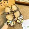 Zapatos de ballet con estampado de lunares estilo Ins, leopardo KT, accesorios para DIY, dijes de zapatos de moda y versátiles, hebillas decorativas para zapatos con agujeros