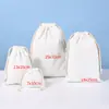 Bolsas de Algodón Lisas con Cordón de 14 Colores en Stock, Bolsitas de Cordón Coloridas, Empaque Ecológico, Bolsas de Lona para Almacenamiento, Logo Personalizado