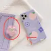 Soporte para teléfono móvil, líquido con purpurina, funda de teléfono de dibujos animados con soporte, bolsa blanda de arena movediza, soporte de escritorio, bolsa de agua