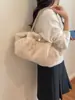 Bolso Transfronterizo para Mujer Bolso Tote de Felpa para Mujer Otoño e Invierno Suave y Pegajoso Gran Capacidad Bolso de Hombro Único Estilo Suave Bolso de Axila Bolso Grande de Mano
